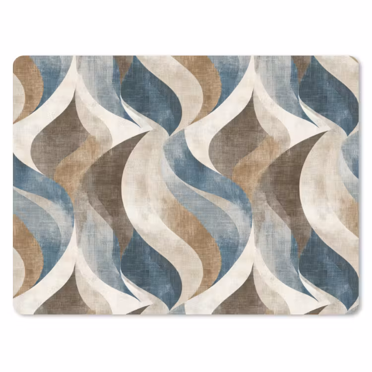 Abstract - Golven - Kleurrijk muismat rubber klein 262 -3d