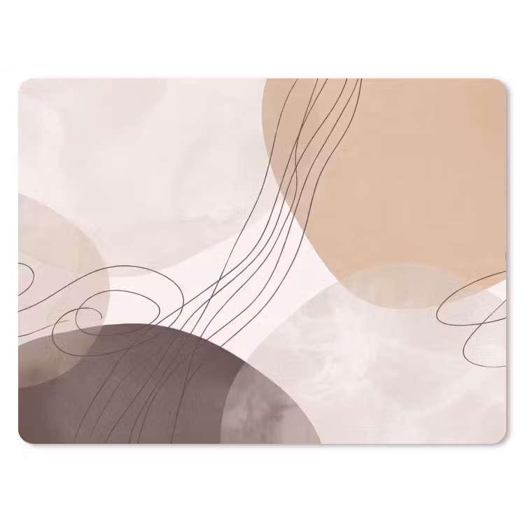 Mouse Pad - Abstraction - Beige - Modern - Abstractie - Beige - Modern muismat rubber klein