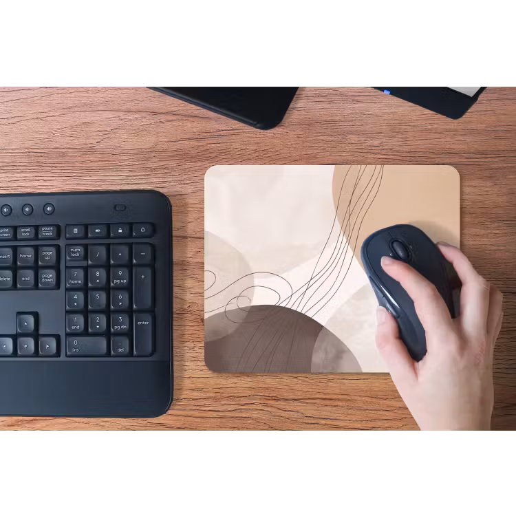 Mouse Pad - Abstraction - Beige - Modern - Abstractie - Beige - Modern muismat rubber klein