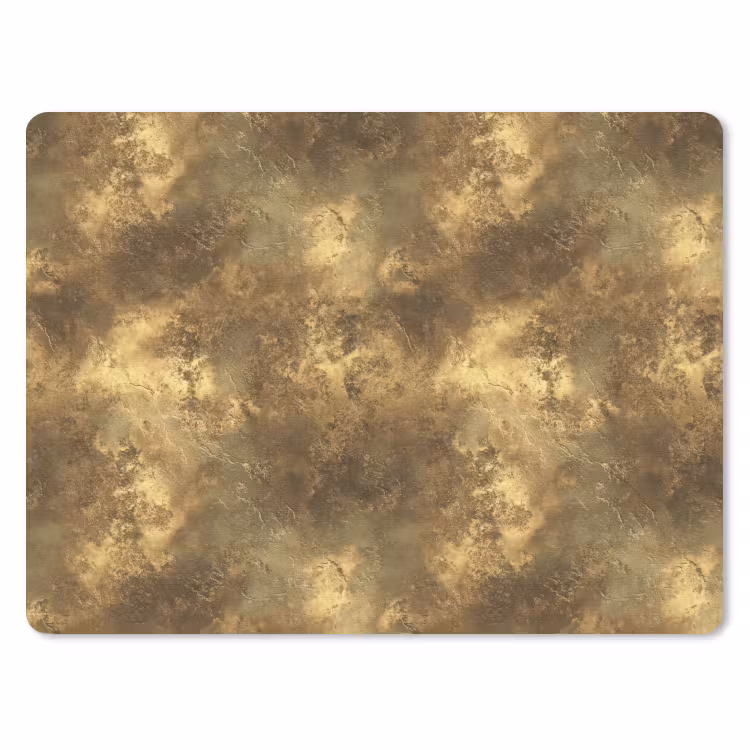 Antiek - Metaallook - Goud muismat rubber klein 262 -3d