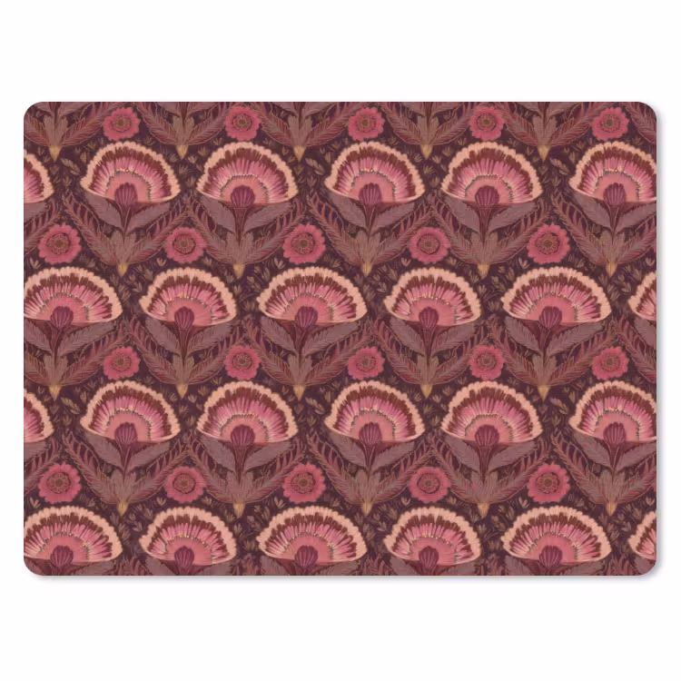 Antiek - Bloemen - Kleurrijk muismat rubber klein 262 -3d