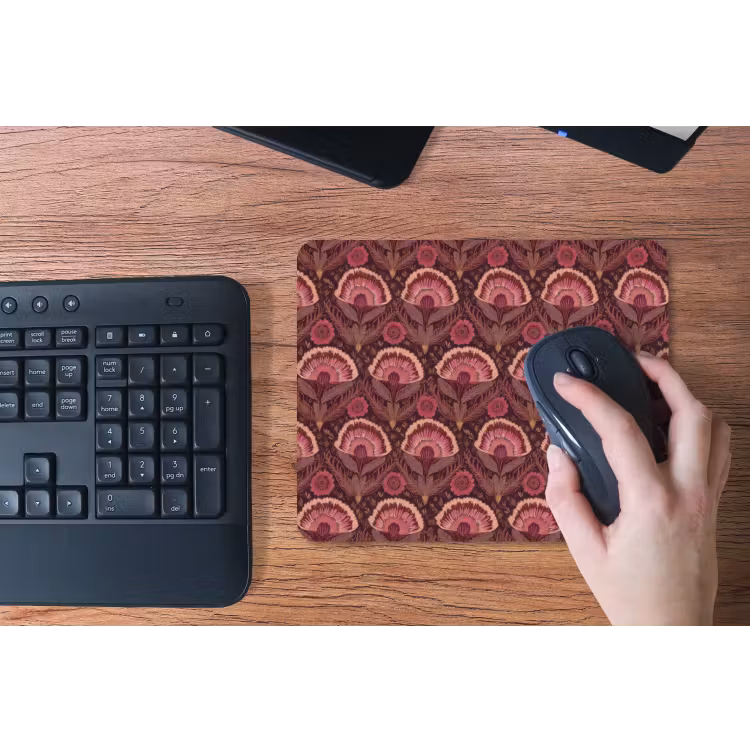 Antiek - Bloemen - Kleurrijk muismat rubber klein 262 -toetsenbord