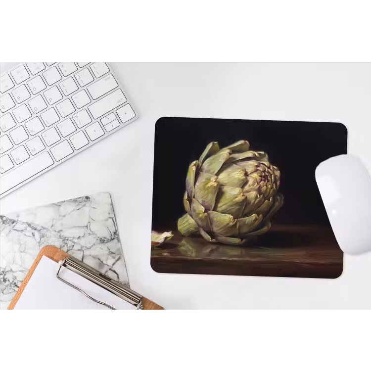 Mouse Pad - Artichoke - Food - Classic - Artichok - Eten - Klassiek muismat rubber klein