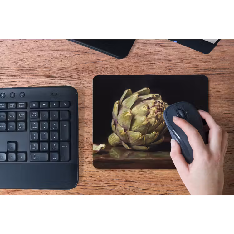 Mouse Pad - Artichoke - Food - Classic - Artichok - Eten - Klassiek muismat rubber klein