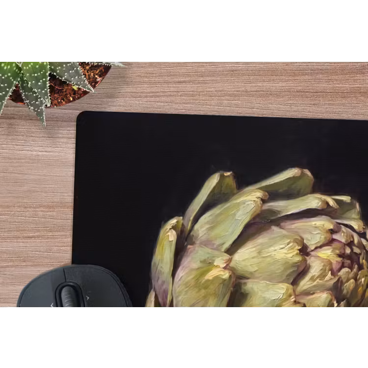 Mouse Pad - Artichoke - Food - Classic - Artichok - Eten - Klassiek muismat rubber klein
