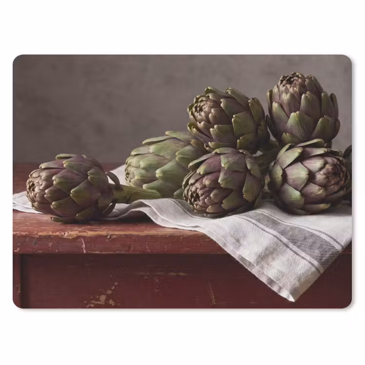Mouse Pad - Artichoke - Food - Rustic - Artisjok - Eten - Rustiek muismat rubber klein