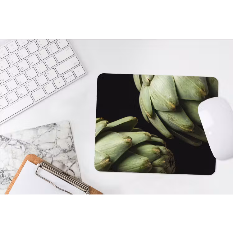 Mouse Pad - Artichoke - Green - Food - Artisjok - Groen - Eten muismat rubber klein