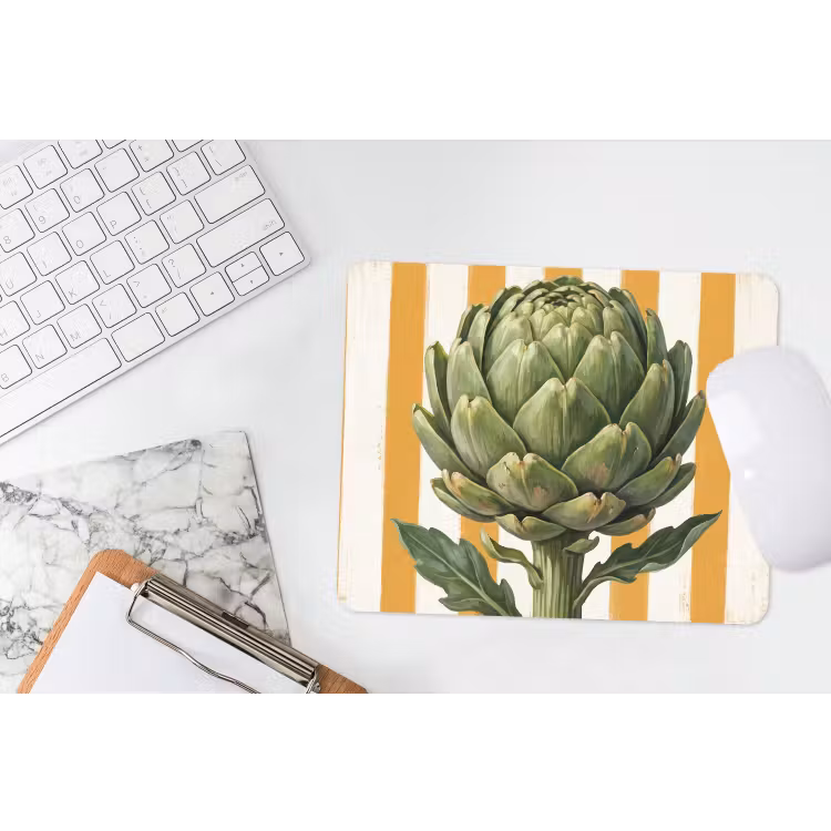 Mouse Pad - Artichoke - Modern - Vegetable - Artisjok - Modern - Groente muismat rubber klein