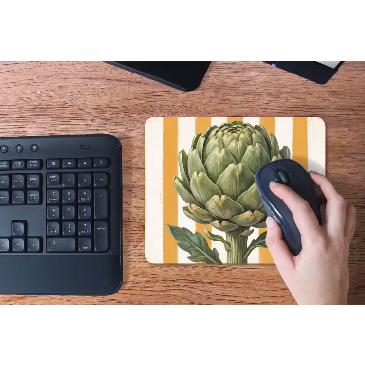 Mouse Pad - Artichoke - Modern - Vegetable - Artisjok - Modern - Groente muismat rubber klein