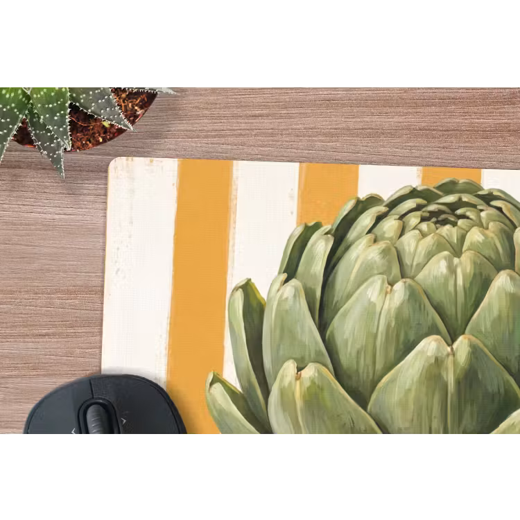 Mouse Pad - Artichoke - Modern - Vegetable - Artisjok - Modern - Groente muismat rubber klein