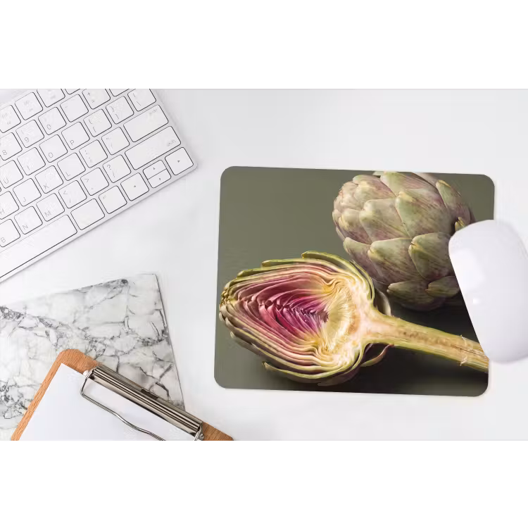 Mouse Pad - Artichoke - Purple - Food - Artisjok - Paars - Voedsel muismat rubber klein