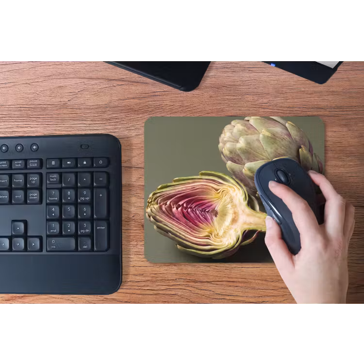 Mouse Pad - Artichoke - Purple - Food - Artisjok - Paars - Voedsel muismat rubber klein