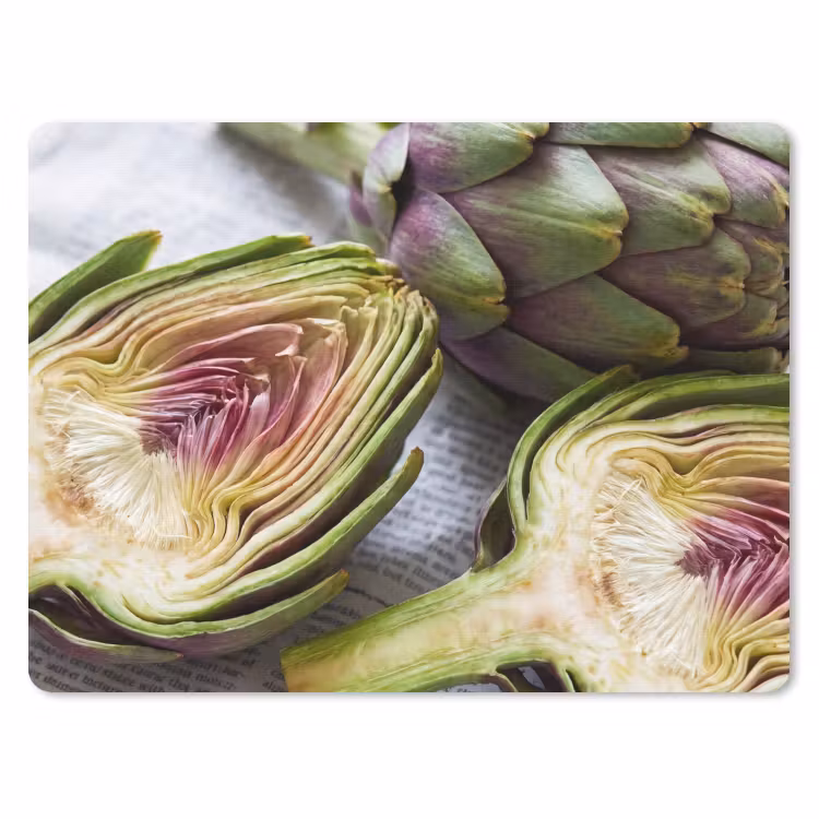 Mouse Pad - Artichoke - Sliced - Food - Artisjok - Doorgesneden - Eten muismat rubber klein
