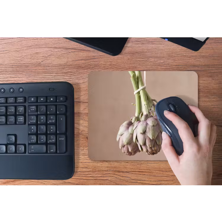 Mouse Pad - Artichokes - Hanging - Vegetables - Artisjokken - Hangend - Groenten muismat rubber klein