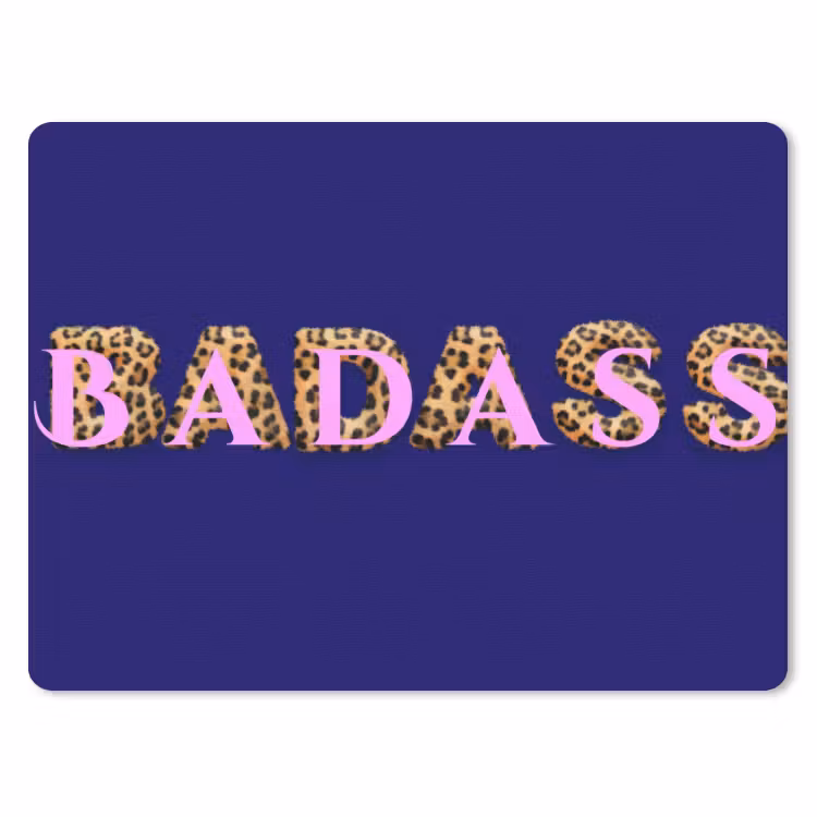 Badass - Panterpint - Schaduw - Roze muismat rubber klein -3d