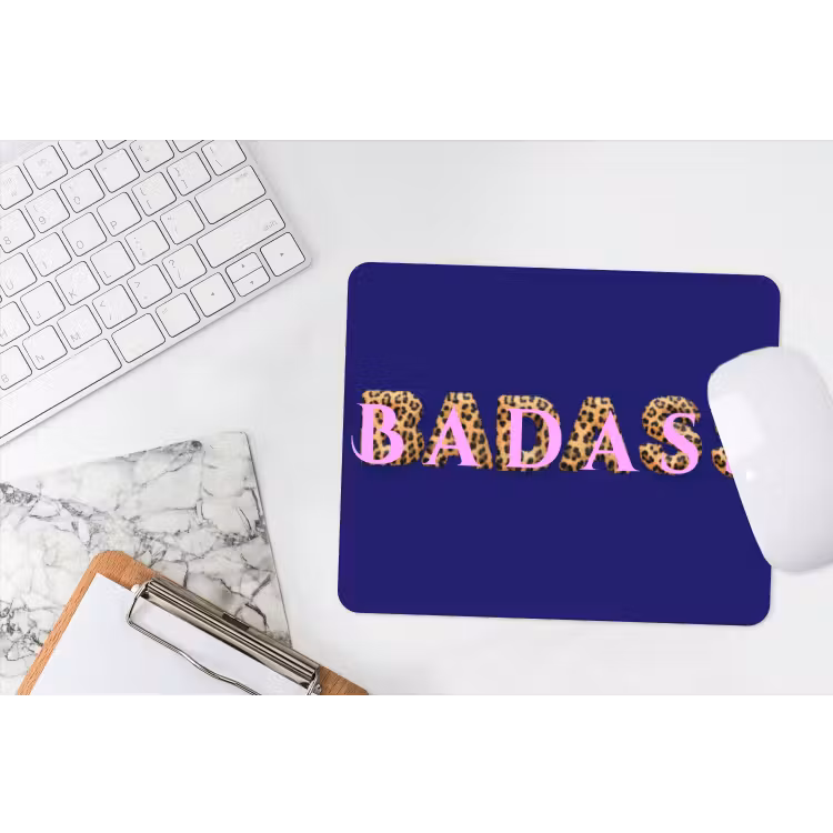 Badass - Panterpint - Schaduw - Roze muismat rubber klein -witbureau