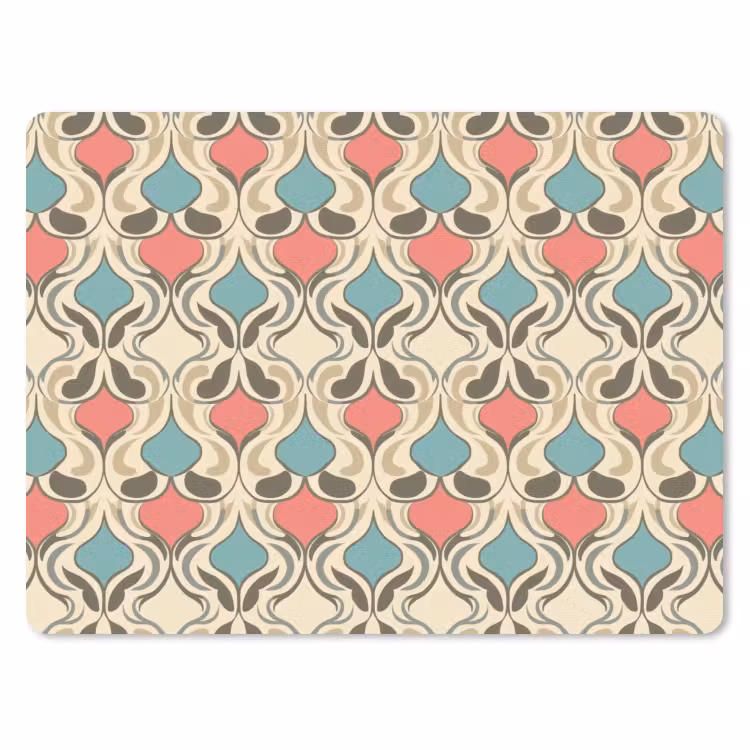 Barok - Retro - Kleurrijk muismat rubber klein 262 -3d
