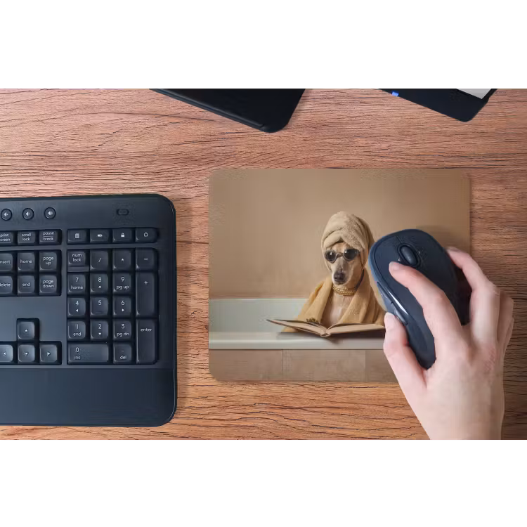 Bad - Hond - Boek - Zonnebril muismat rubber klein -toetsenbord