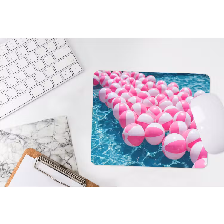 Strandballen - Roze - Water muismat rubber klein -witbureau