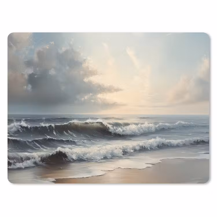 Strand - Zee - Zonsondergang muismat rubber klein -3d
