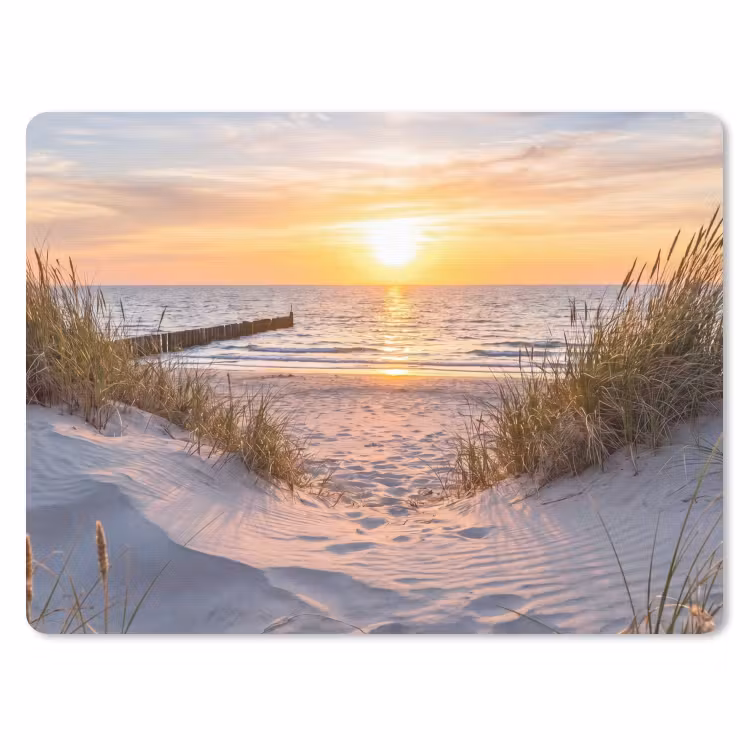Strand - Zonsondergang - Natuur - Landschap muismat rubber klein -3d
