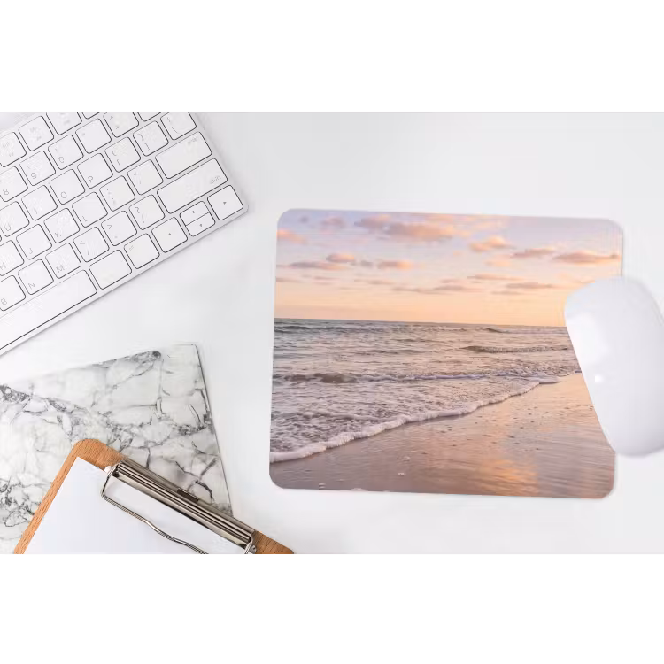 Strand - Branding - Wolken muismat rubber klein -witbureau
