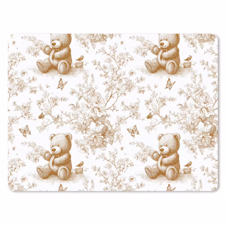 Beer - Tijdloos - Bruin muismat rubber klein 262 -3d