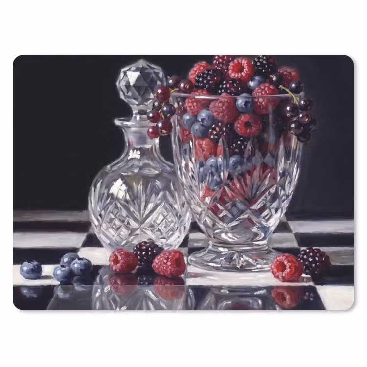 Mouse Pad - Berries - Crystal - Still Life - Bessen - Kristal - Stilleven muismat rubber klein