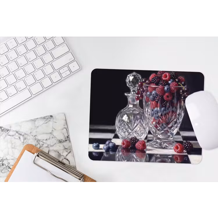 Mouse Pad - Berries - Crystal - Still Life - Bessen - Kristal - Stilleven muismat rubber klein