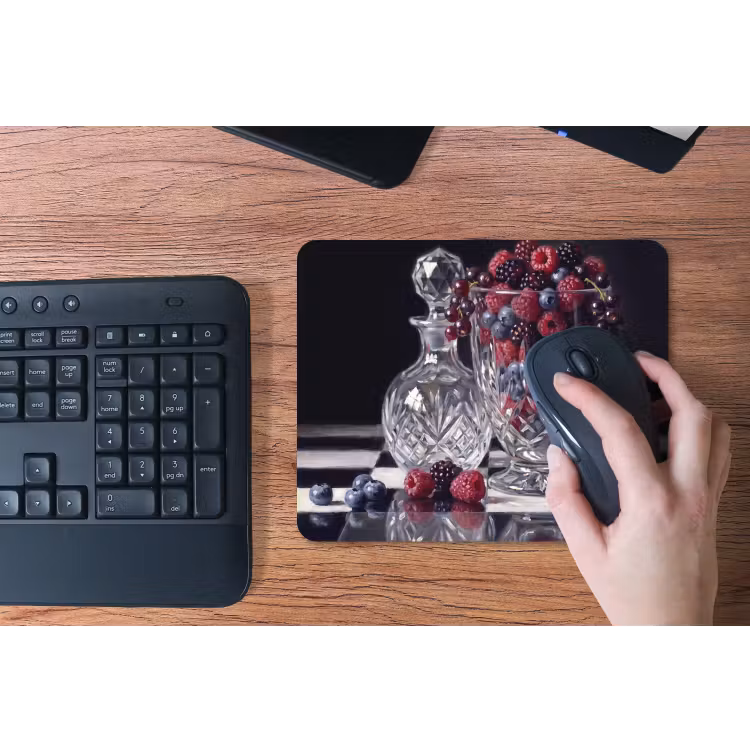 Mouse Pad - Berries - Crystal - Still Life - Bessen - Kristal - Stilleven muismat rubber klein