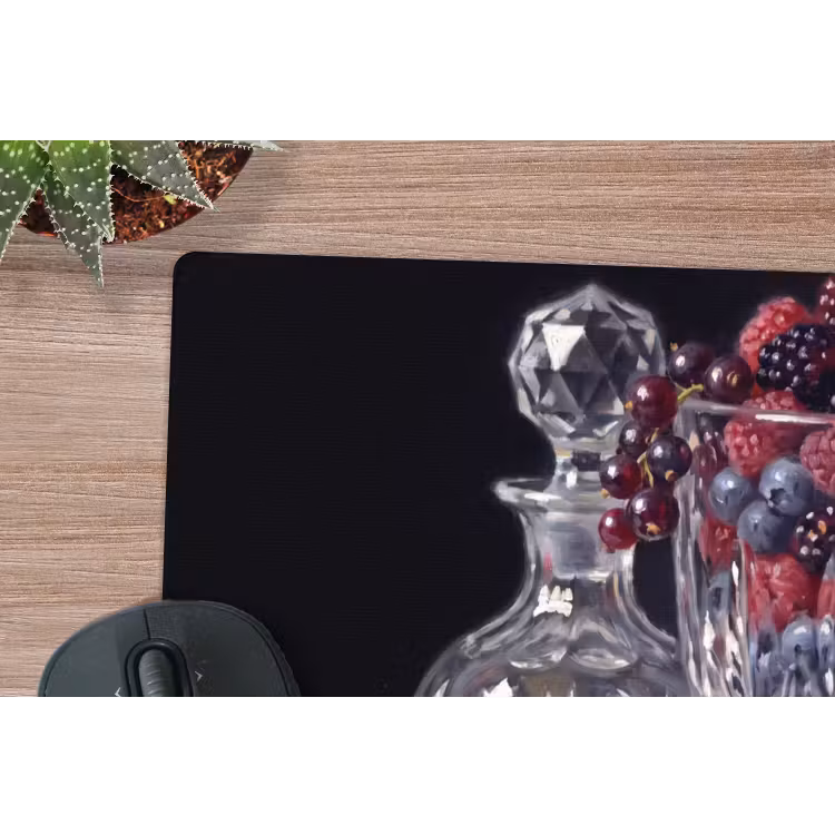 Mouse Pad - Berries - Crystal - Still Life - Bessen - Kristal - Stilleven muismat rubber klein