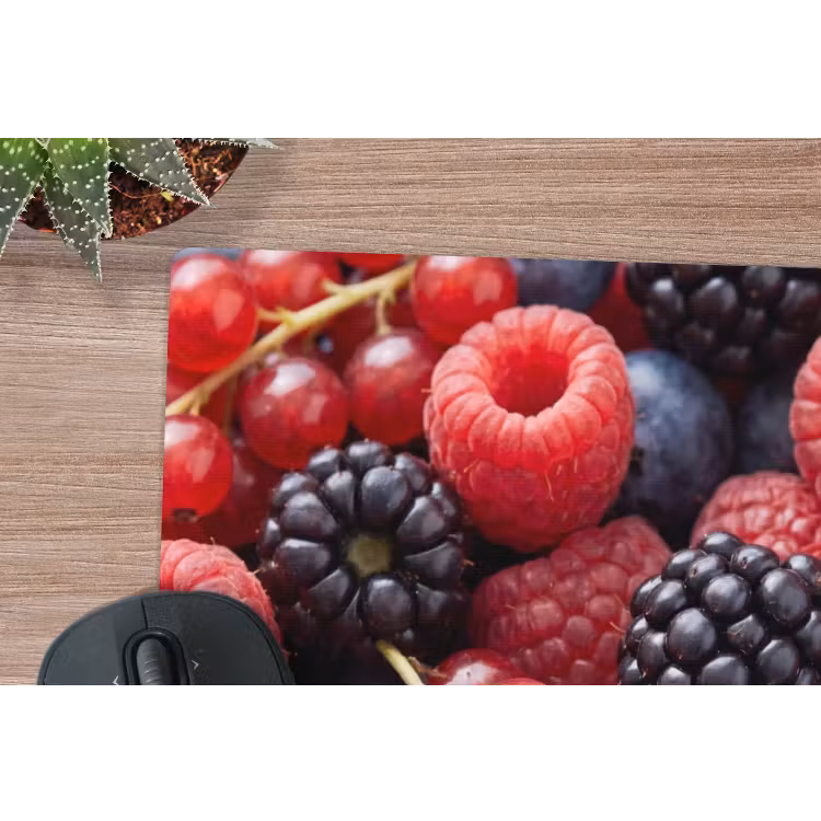 Bessen - Mix - Vers - Eten - Kleurrijk muismat rubber klein -closeup
