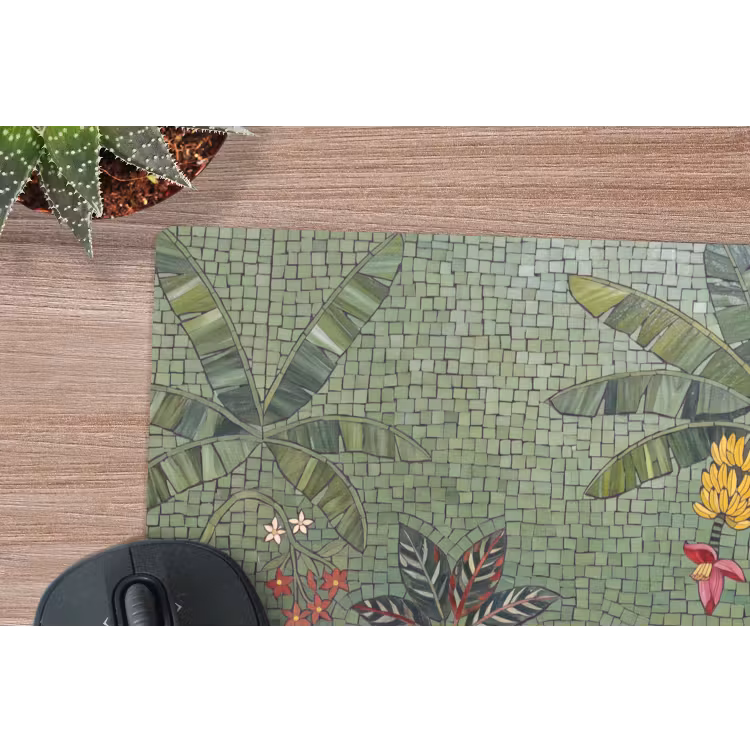 Vogel - Dier - Jungle - Mozaïek - Natuur muismat rubber klein -closeup