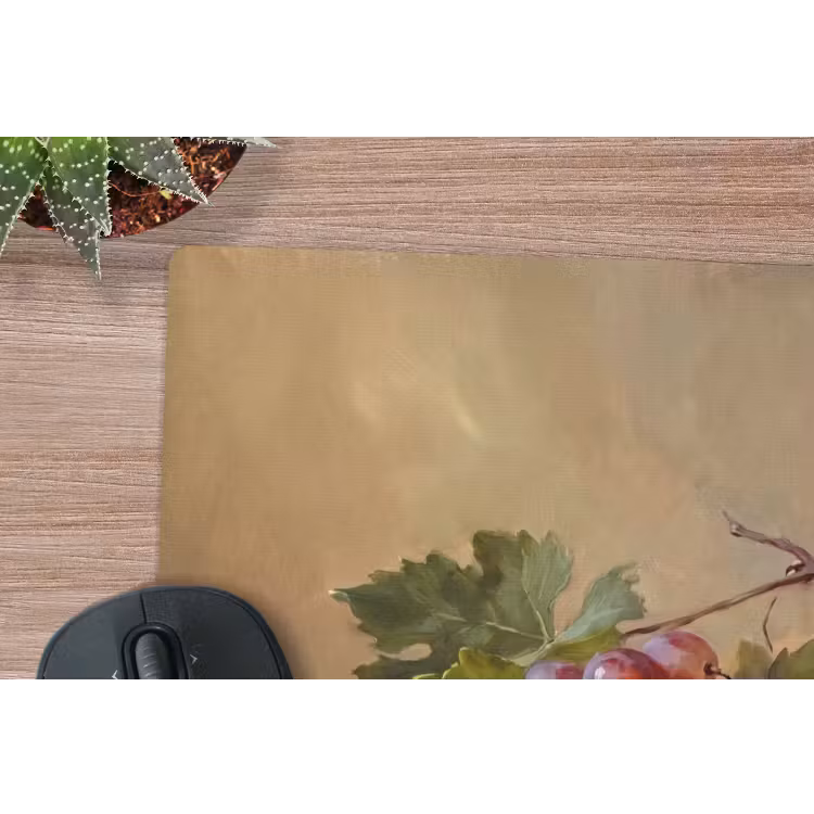 Mouse Pad - Bird - Grapes - Still Life - Vogel - Druiven - Stilleven muismat rubber klein
