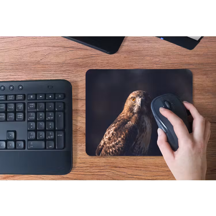 Roofvogel - Buizerd - Bruin muismat rubber klein -toetsenbord