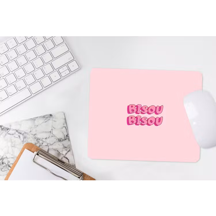 Bisou - Roze - Schaduw muismat rubber klein -witbureau