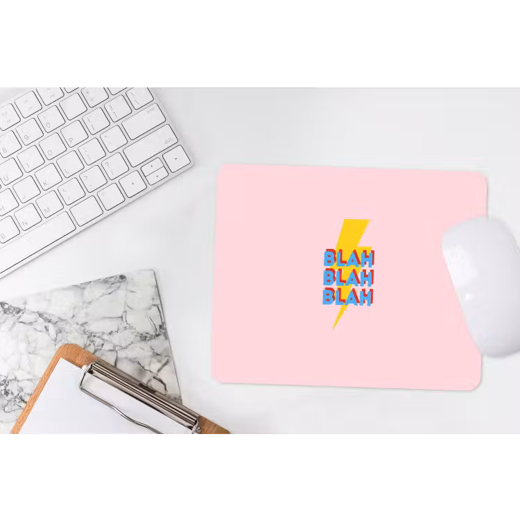 Blah - Bliksem - Roze muismat rubber klein -witbureau