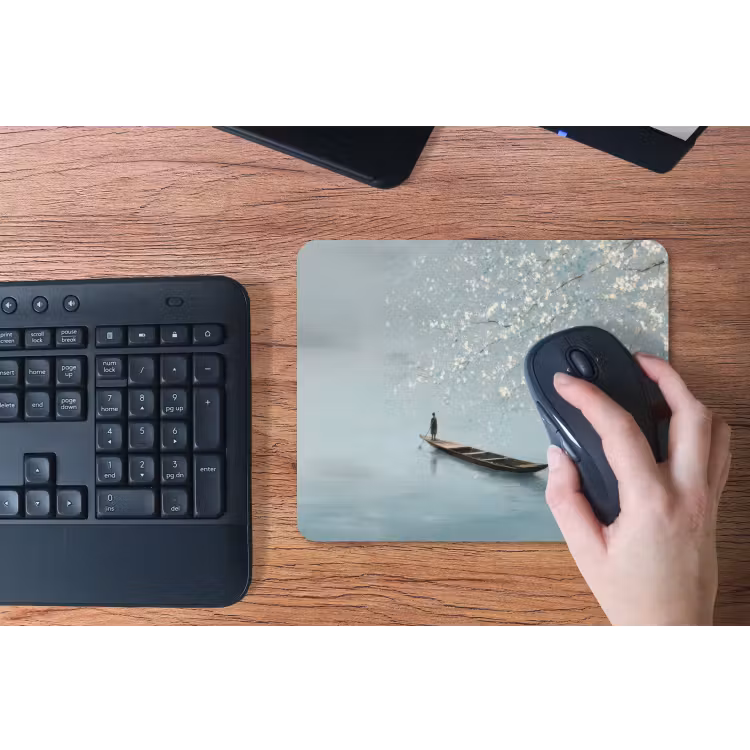 Bloesems - Minimalistisch - Wateroppervlak - Boot muismat rubber klein -toetsenbord