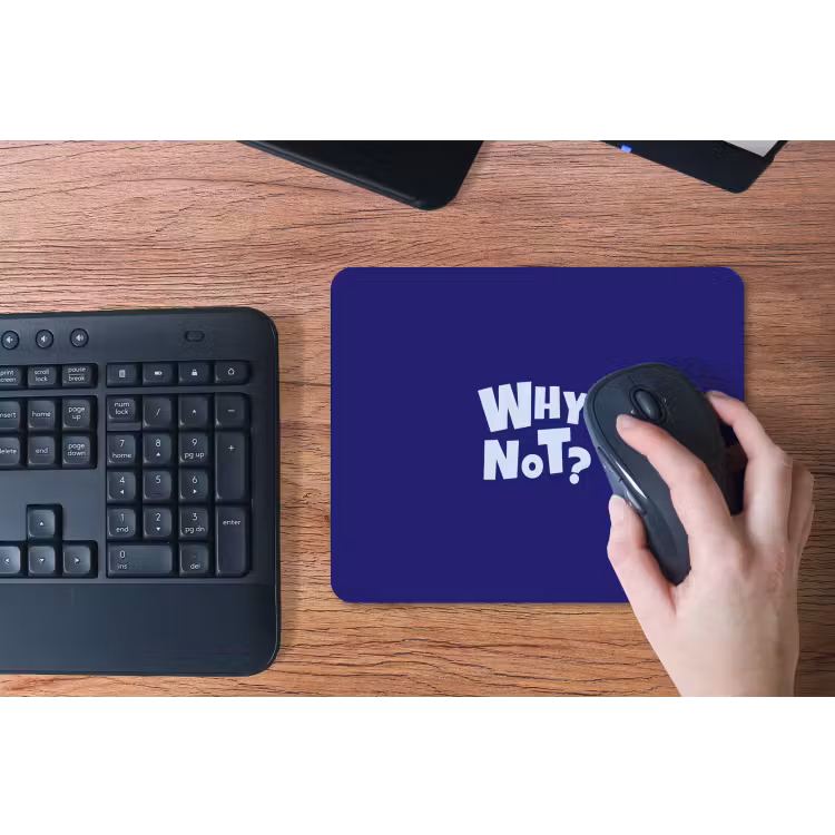 Blauw - Why not - Minimalistisch muismat rubber klein -toetsenbord