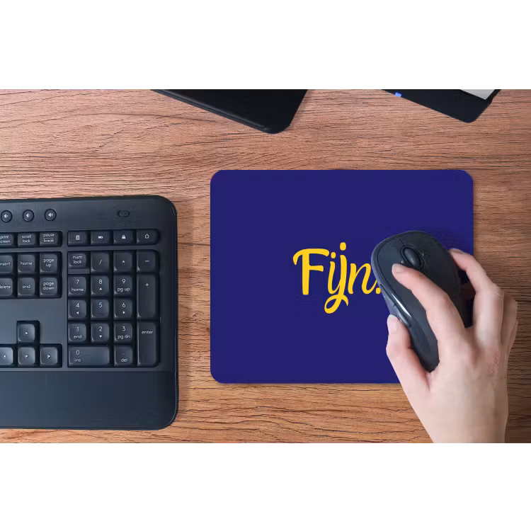 Blauw - Geel - Fijn muismat rubber klein -toetsenbord