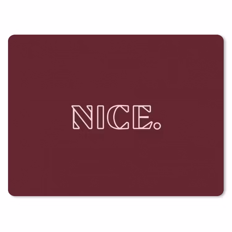 Bordeaux - Nice - minimalistisch muismat rubber klein -3d