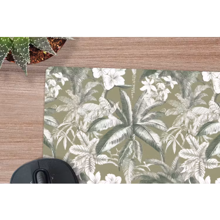 Botanisch - Bloemen - Groen muismat rubber klein 262 -closeup