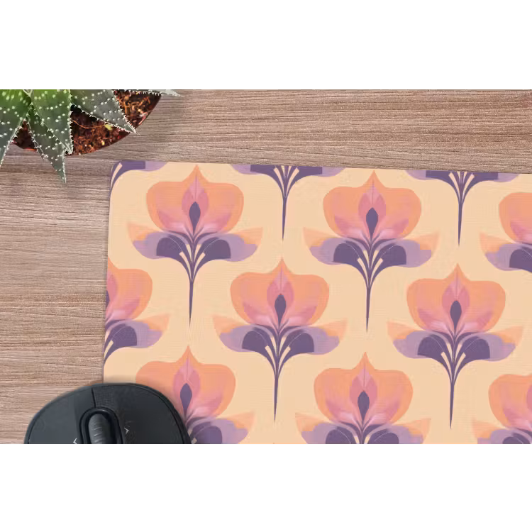 Botanisch - Patroon - Pastel muismat rubber klein 262 -closeup