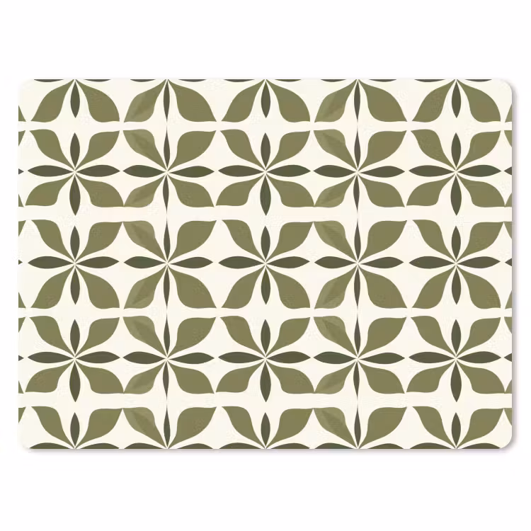 Botanisch - Retro - Groen muismat rubber klein 262 -3d