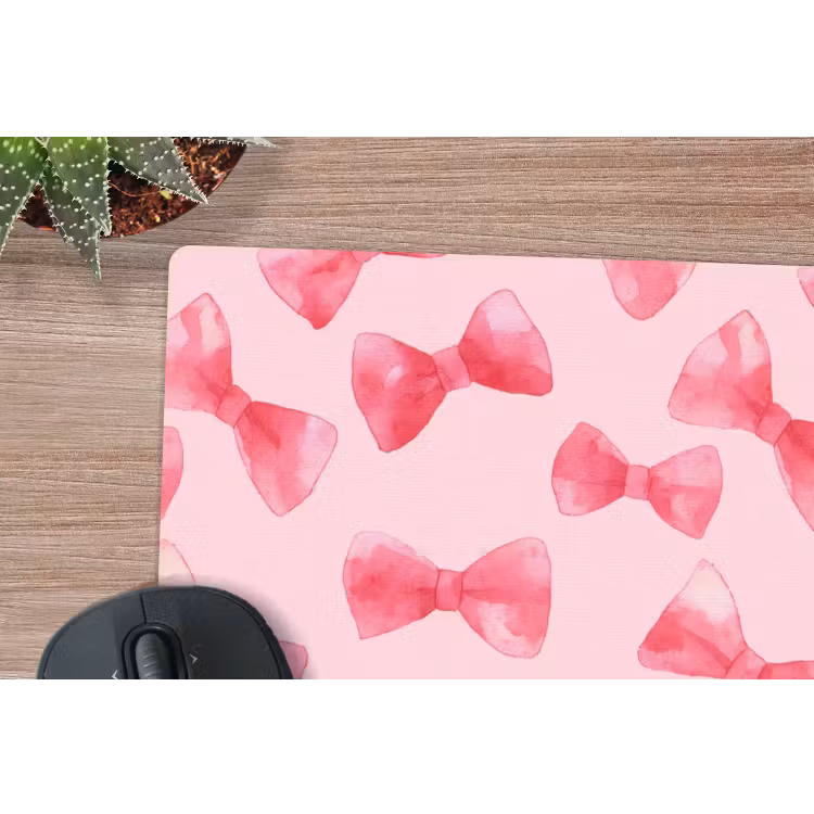 Strikken - Aquarel - Roze muismat rubber klein 262 -closeup