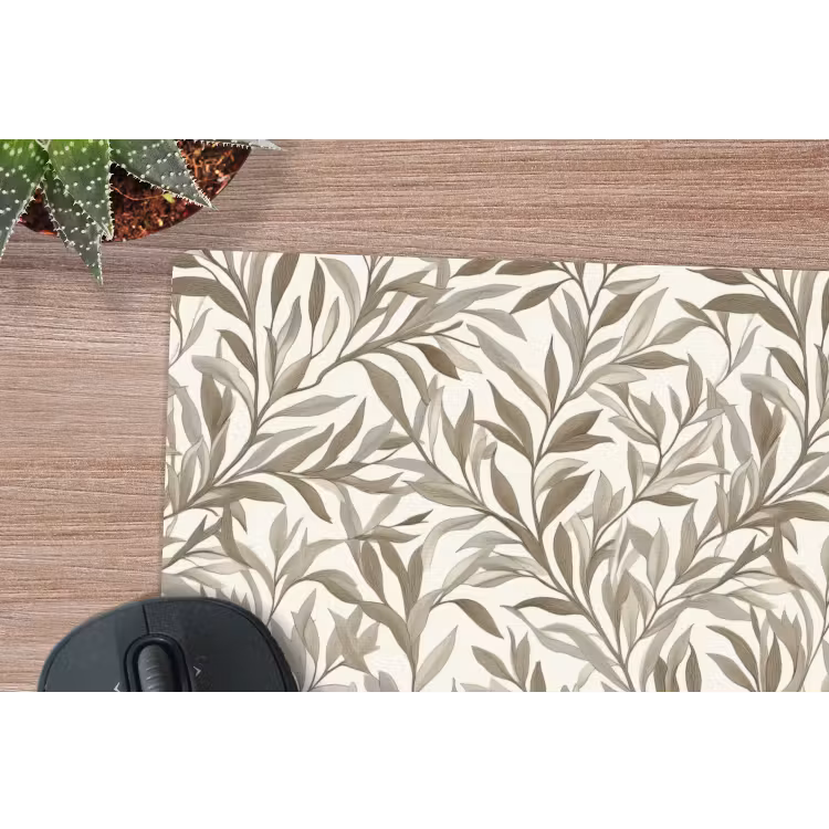 Takken - Botanisch - Taupe muismat rubber klein 262 -closeup