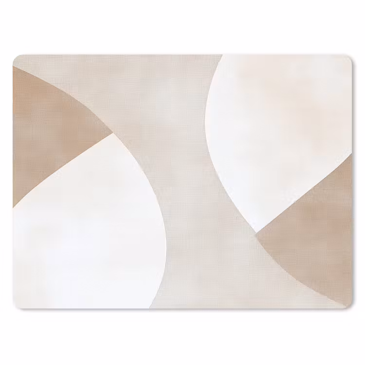 Bruin - Japandi - Abstract muismat rubber klein -3d