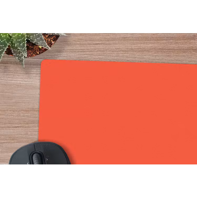 Burnt - Coral - Oranje muismat rubber klein 262 -closeup