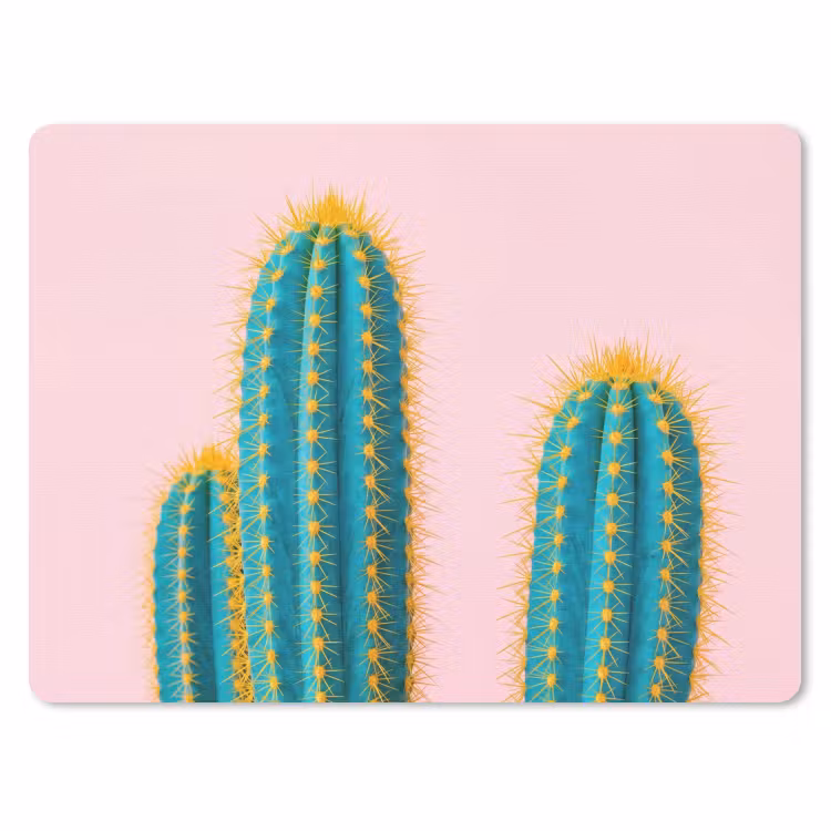 Cactussen - Modern - Pastel muismat rubber klein -3d