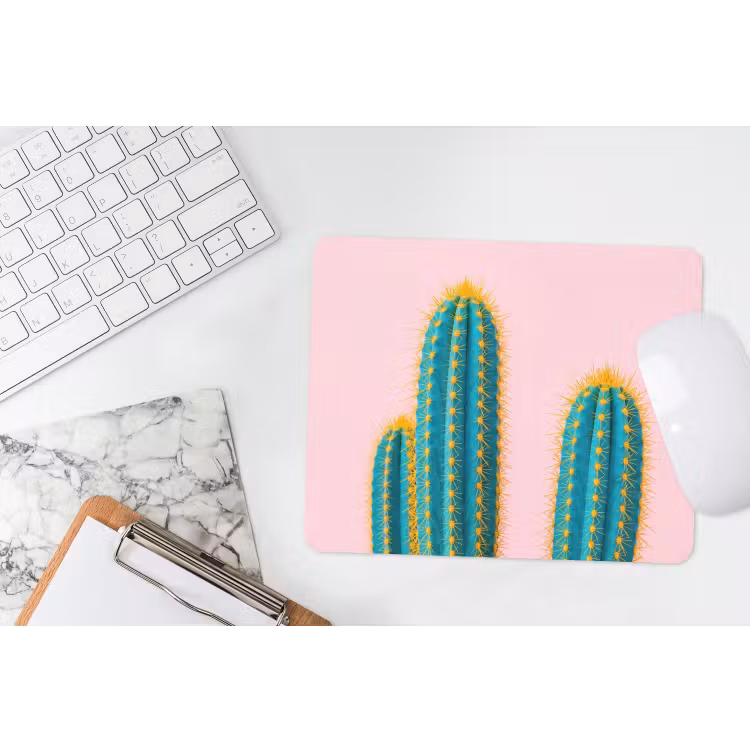 Cactussen - Modern - Pastel muismat rubber klein -witbureau